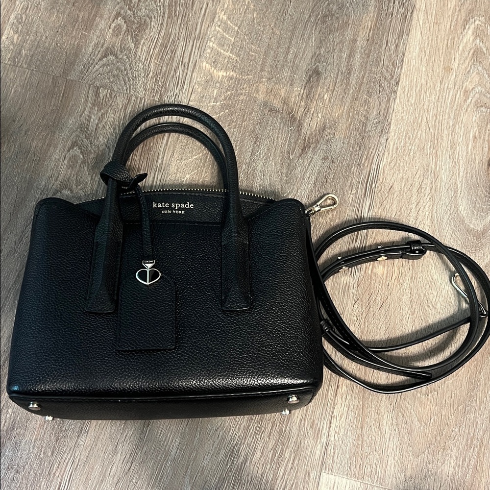 Kate Spade Black Textured Satchel